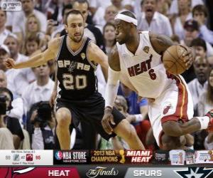 2013 NBA Finals, 7 th game, San Antonio Spurs 88 - Miami Heat 95 puzzle