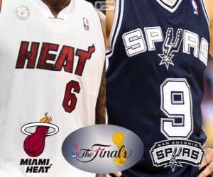 2013 NBA Finals. Miami Heat vs San Antonio Spurs puzzle