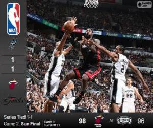 2014 NBA The Finals, 2nd match, Miami Heat 98 - San Antonio Spurs 96 puzzle