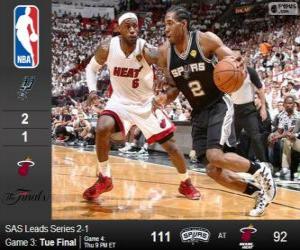2014 NBA The Finals, 3rd match, San Antonio Spurs 111 - Miami Heat 92 puzzle