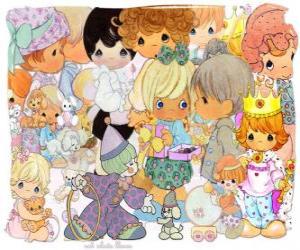 Precious Moments characters puzzle & printable jigsaw