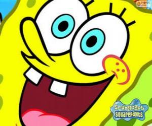 SpongeBob is the hero of the adventures in Bikini Bottom puzzle