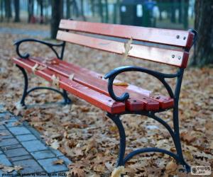 A bench in autumn puzzle