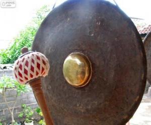 A gong, percussion instrument puzzle