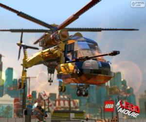 A helicopter from the movie Lego puzzle