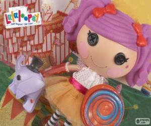 A Lalaloopsy doll, Peanut Big Top with her pet, an elephant puzzle