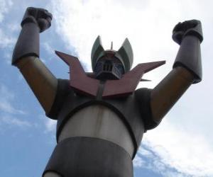 A statue of Mazinger Z puzzle