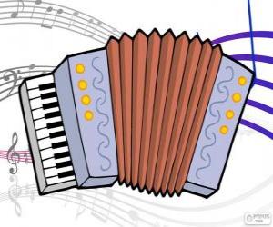 Accordion, drawing puzzle