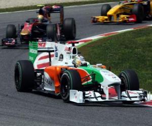 Adrian Sutil - Force India - Barcelona 2010 puzzle