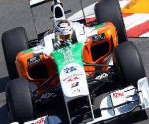 Adrian Sutil - Force India - Monte-Carlo 2010 puzzle