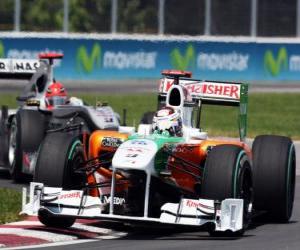 Adrian Sutil - Force India - Montreal 2010 puzzle