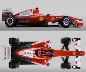 Aerial side view of Ferrari F10 puzzle