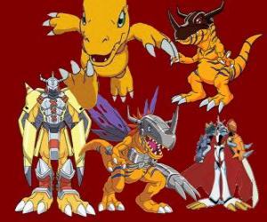 Agumon is one of the main Digimon. Agumon is a very brave and fun Digimon puzzle