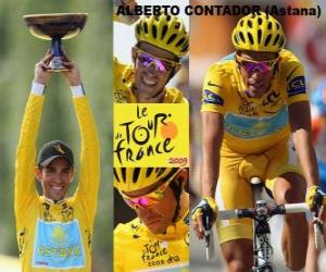 Alberto Contador, winer of the Tour de France 2009 puzzle