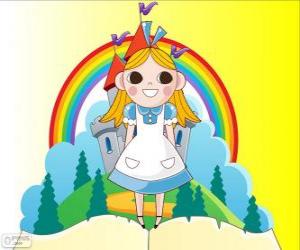 Alice, the girl in Wonderland puzzle