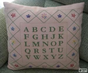 Alphabet cushion puzzle