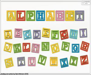 Alphabet of colours puzzle