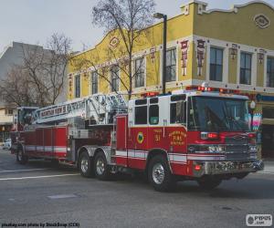 American fire truck puzzle