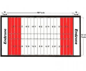 American football field scheme puzzle