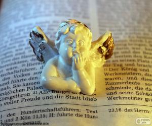 Angel and Bible puzzle