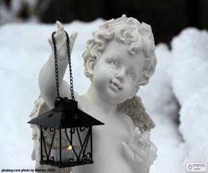 Angel with lantern puzzle