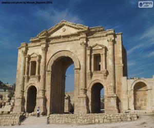 Arch of Hadrian, Jordan puzzle