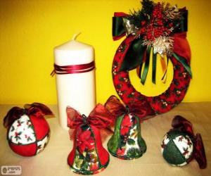 Assorted Christmas ornaments puzzle