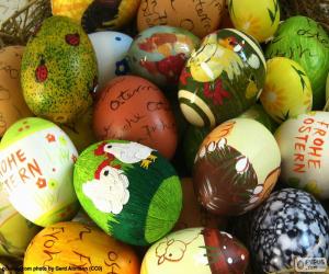 Assorted Easter eggs puzzle