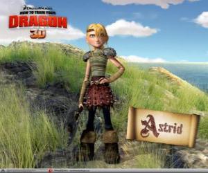 Astrid Hofferson, a young female viking surprising, energetic and competitive puzzle