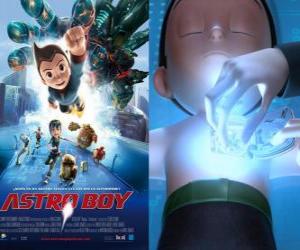 AstroBoy or Astro Boy, a super-robot created by Dr. Tenma in the image of his dead son Toby and his memories puzzle