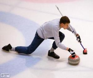 Athlete curling puzzle