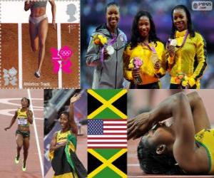 Athletics 100 m women London 2012 puzzle