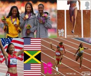 Athletics women's 200m London 2012 puzzle