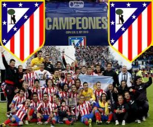 Atletico Madrid champion Copa del Rey 2012-2013 puzzle