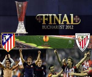 Atlético Madrid vs Athletic Bilbao. Europe League 2011-2012 Final at the National Stadium in Bucharest, Romania puzzle