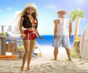 Barbie and Ken on the beach puzzle