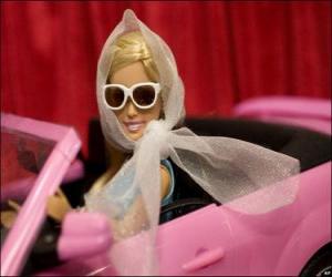 Barbie driving his car puzzle