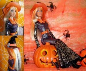 Barbie in Halloween puzzle
