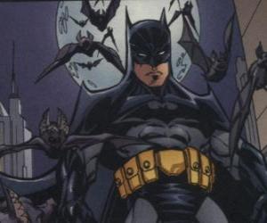 Batman with his friends, the bats puzzle