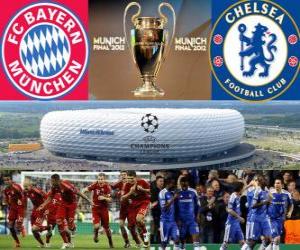 Bayern Munich vs Chelsea FC. Final UEFA Champions League 2011-2012. Allianz Arena, Munich, Germany puzzle