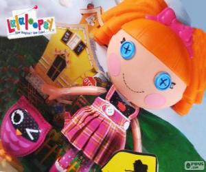 Bea Spells-A-Lot from Lalaloopsy with her pet, an owl puzzle