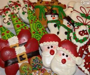 Beautiful Christmas cookies in a variety of forms puzzle