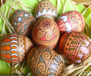 Beautiful Easter eggs puzzle