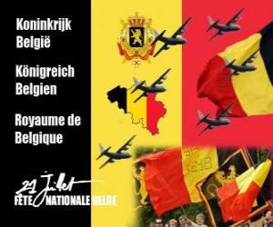 Belgian National Day is celebrated on July 21. In 1831 the first Belgian king swore allegiance to the Constitution puzzle