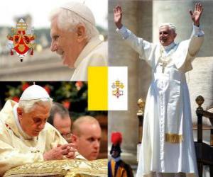 Benedict XVI, Joseph Alois Ratzinger is the 265 th Pope of the Catholic Church. puzzle