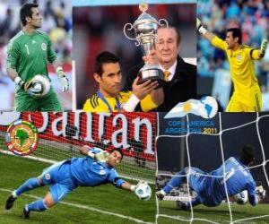 Best goalkeeper Justo Villar Copa America 2011 puzzle