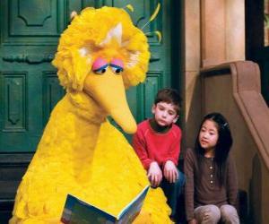 Big Bird reading a storybook puzzle