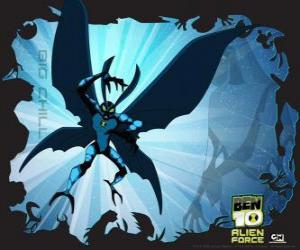 Big Chill a moth-like alien with superhuman strenght, with wings and antennae, that can become invisible puzzle