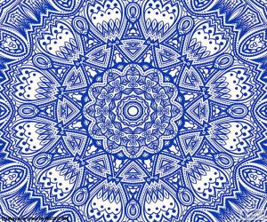 Blue flower mandala puzzle