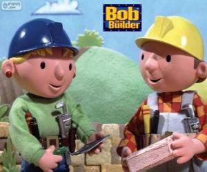 Bob the Builder and his partner Wendy organizing the work of the day puzzle